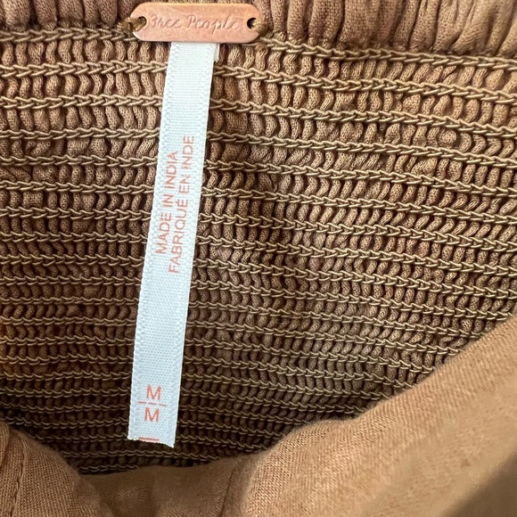 Free People Brown Floral bustier Crop Top sz M - Picture 4 of 10